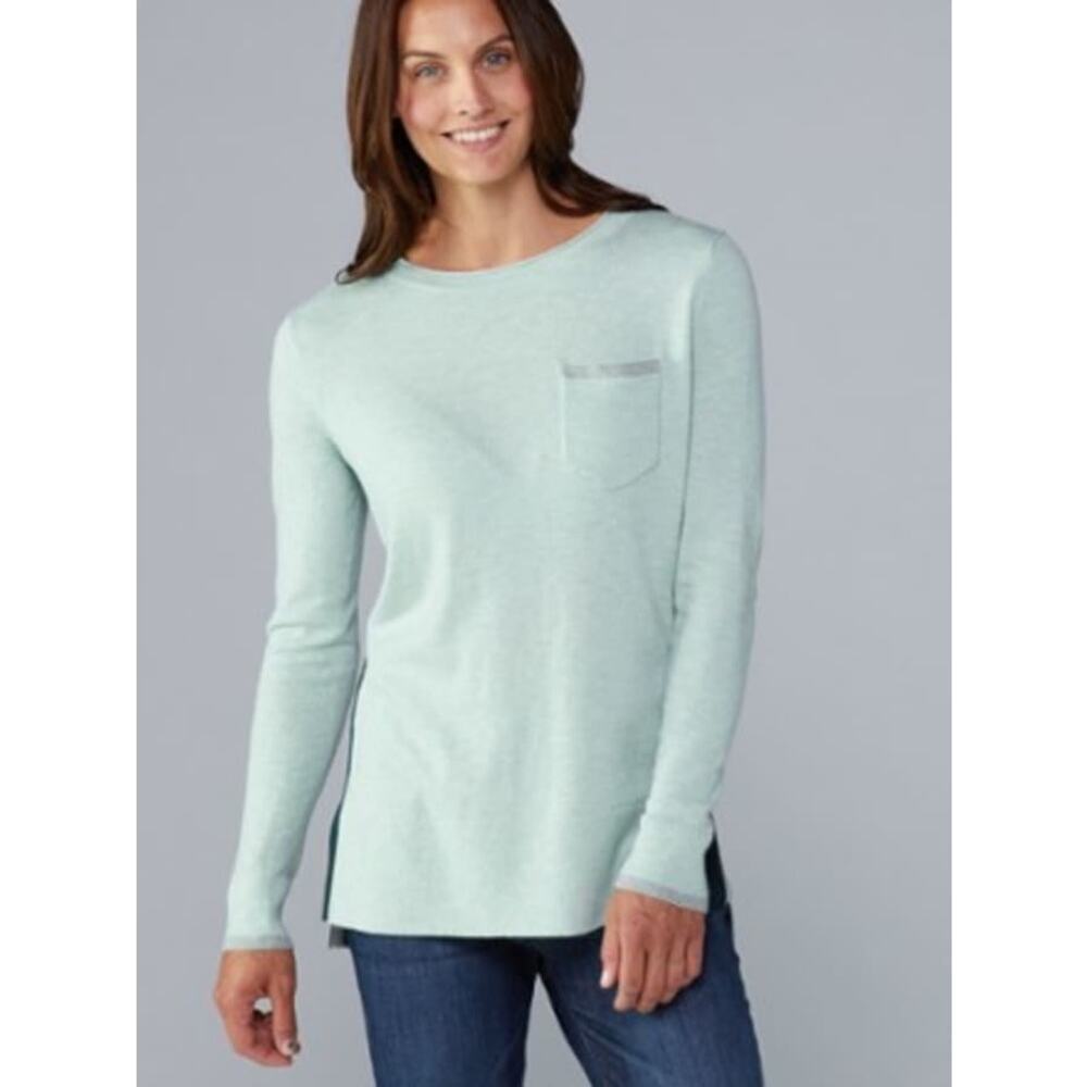 Smartwool Women's Light Mint Green Long-Sleeve Pocket Sweater